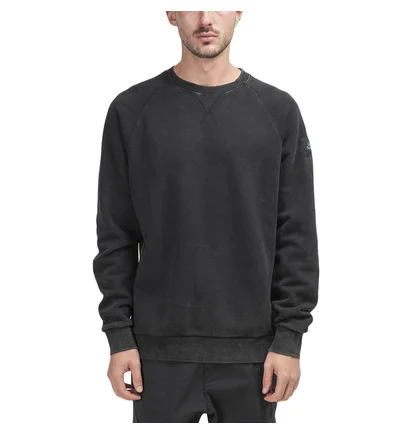 Chrystie NYC Acid Wash Crewneck (Schwarz)