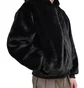 FR2 Fake Rabbit Fur Jacket (Schwarz)