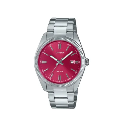Casio MTP-1302PD-4AVEF (Silber / Rot)