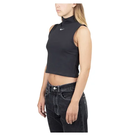 Nike Sportswear WMNS Essentials Mock Top (Schwarz / Weiß)