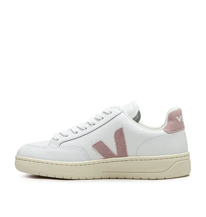 Veja WMNS V-12 Leather (Weiß / Rosa)