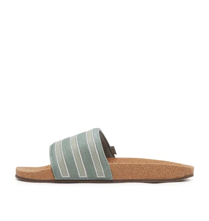 adidas Adilette (Silber / Mint / Braun)