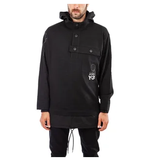 Y-3 Sashiko Layered Hoodie (Schwarz)