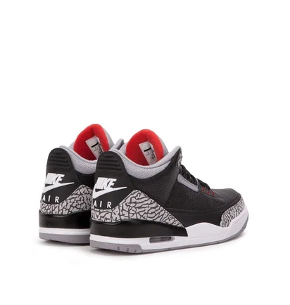 Air Jordan 3 Retro OG GS 'Black Cement' (Schwarz / Grau / Rot)