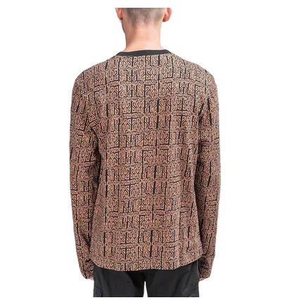 Stüssy Bali Longsleeve Crew (Braun / Schwarz)