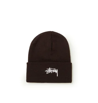 Stüssy Stock Cuff Beanie (Dunkelbraun)