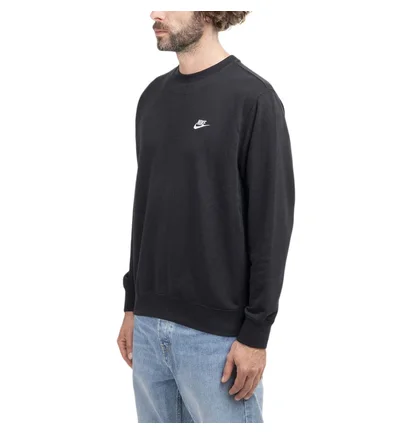Nike Sportswear Club Men's French Terry Crew (Schwarz)