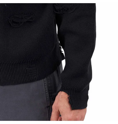 Alpha Industries Distressed Logo Pullover (Schwarz)