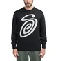 Stüssy Curly S Sweater (Schwarz / Weiß)