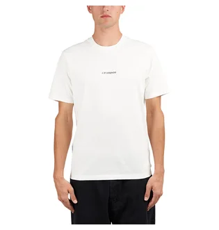 C.P. Company 30/1 Jersey Printed Logo T-Shirt (Weiss)