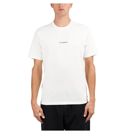 C.P. Company 30/1 Jersey Printed Logo T-Shirt (Weiss)
