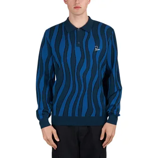 by Parra Aqua Weed Waves Knitted Polo Shirt (Multi)