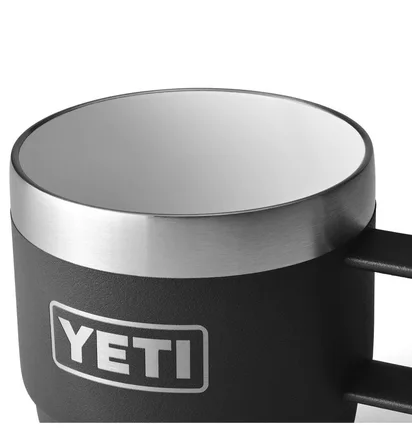 Yeti Rambler 6oz Stackable Mugs (Schwarz / Silber)