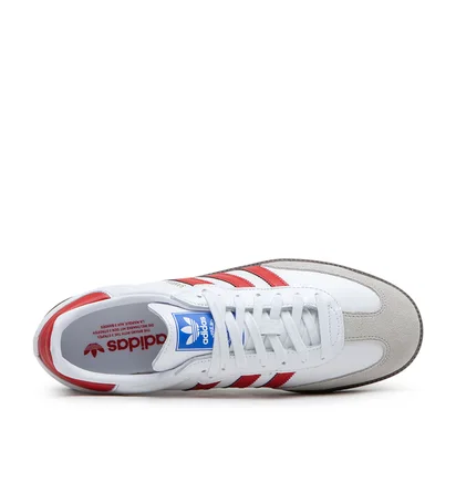 adidas Samba OG (Weiß / Rot / Grau)