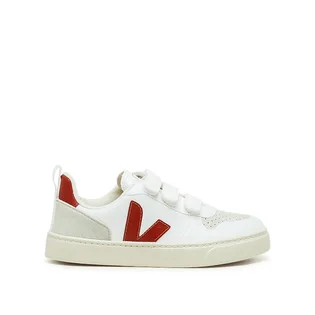 Veja Kids V-10 Velcro CWL (Weiß / Rot)