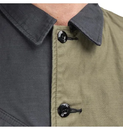 Neighborhood Combat LS Shirt (Schwarz / Oliv)
