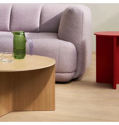 Hay Slit Table Wood Round XL (Braun)