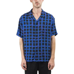 Stüssy Hand Drawn Grid Shirt (Blau / Schwarz)